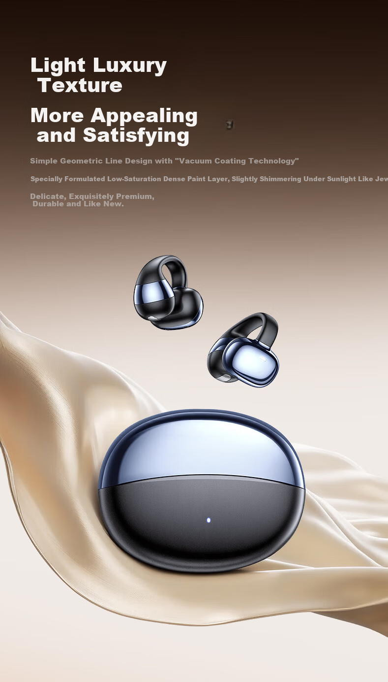 LINGCHEN 2026 Latest Harman Kardon Level Bluetooth Clip-On Bone Conduction Open-Ear Sports Running Wireless Ear-Hook AI Noise Cancelling Long Battery Life Earphones 16