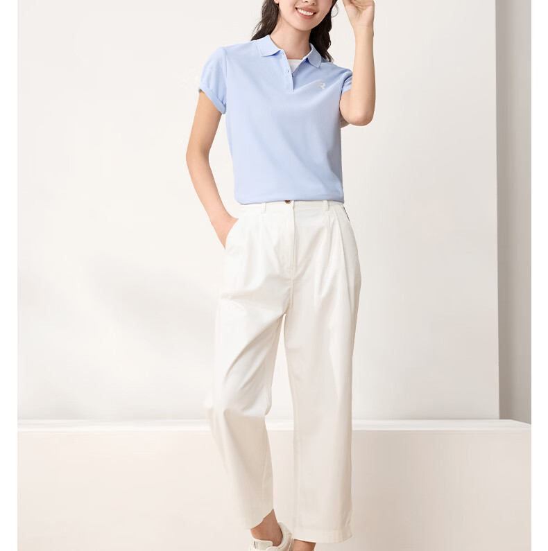 361° Women's Spring Summer Sports Polo Shirt Quick-Dry Fitness Casual Running Short Sleeve Top 662624111H-2 12