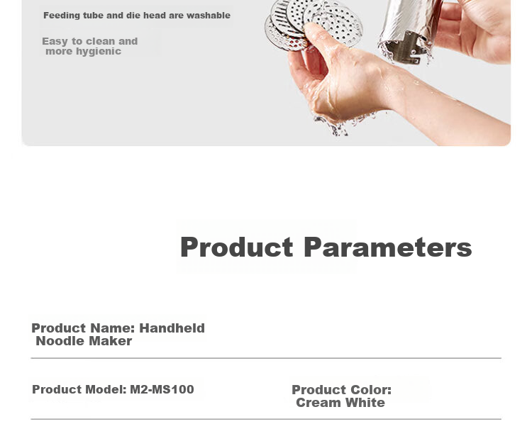 Joyoung Handheld Electric Noodle Maker 30-Second Quick Noodle Extruder Rechargeable Stainless Steel Pasta Machine M2-MS100 28