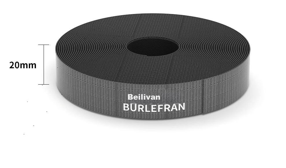 BURLEFRAN Magic Hook and Loop Cable Tie 2cm Wide Computer Cable Organizer Adjustable Nylon Velcro Strap 2 Meters Black 2 Rolls 8