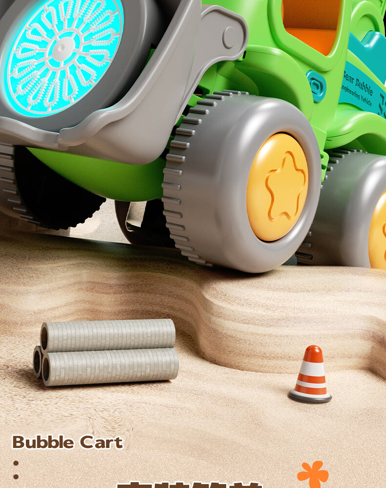 Dimanqi Children's Excavator Bubble Blower Walker Baby Push Toy Birthday Gift for Children's Day 10