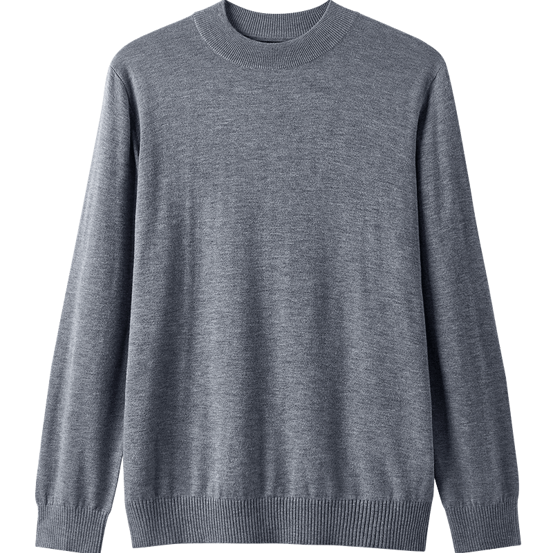 Gxgjeans Men's Multicolor Wool Blend Half Turtleneck Knit Sweater Base Layer 2025 Winter New Dark Gray XL (180)