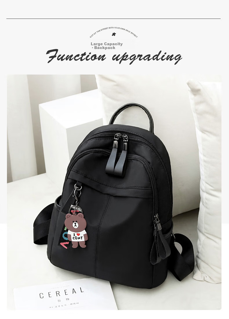 Lao Ren Tou Women's Large Capacity Backpack Shoulder Bag School Bag Sports Travel Bag Luxury Gift for Girlfriend 1