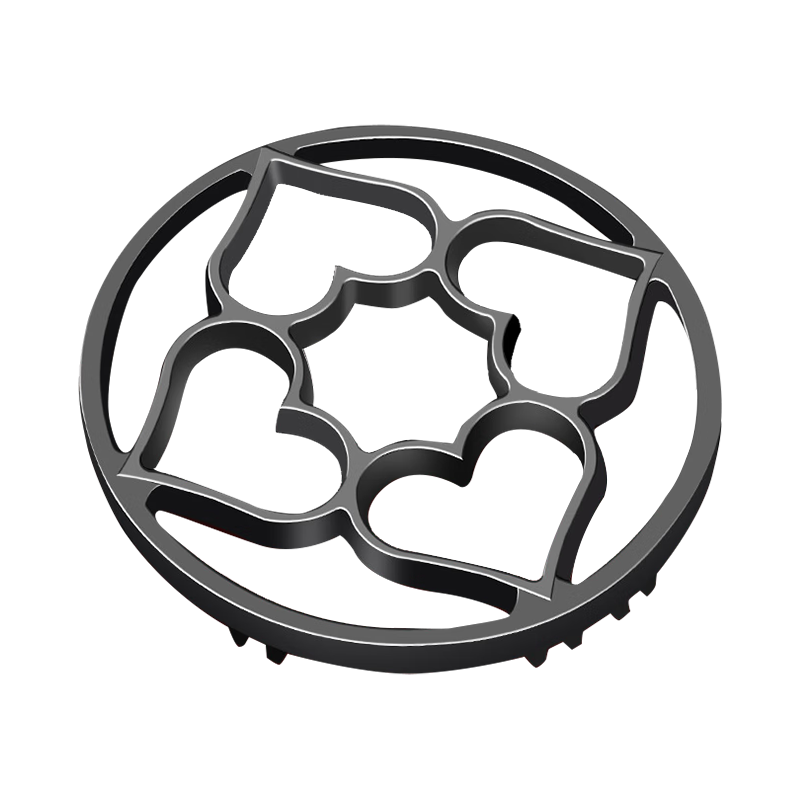 Lelandi Gas Stove Support, Universal Cast Iron Four-Claw Five-Claw Milk Pot Non-Slip Stand, Small Milk Pot Holder Accessory for Gas Stoves, Heart-Shaped Support L4008
