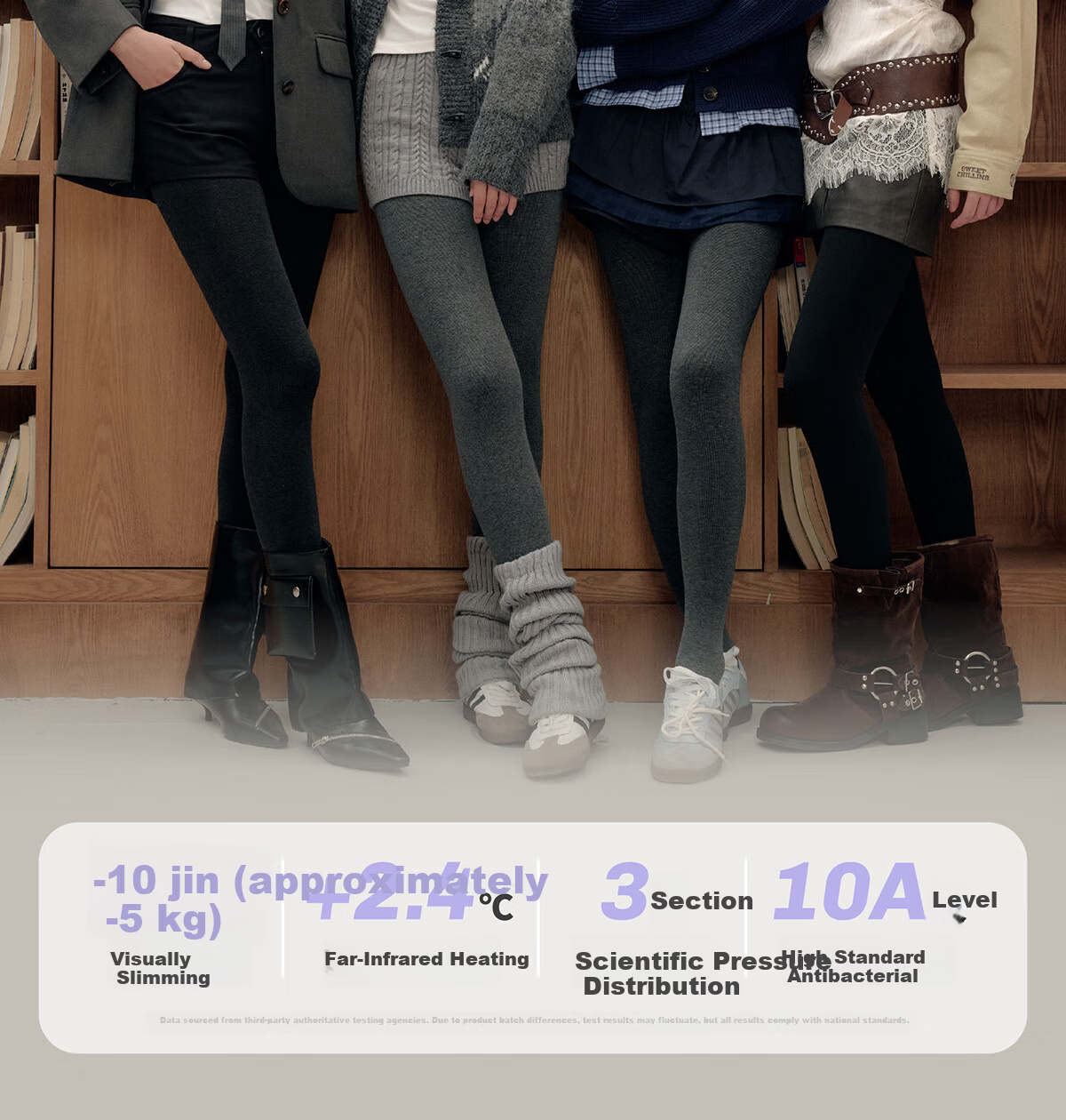 Mianzhu House [Light Warm Underwear] Women's High-Waist Fleece-Lined Thickened Tights Leggings Autumn Winter 2025 New Slimming Pantyhose 3