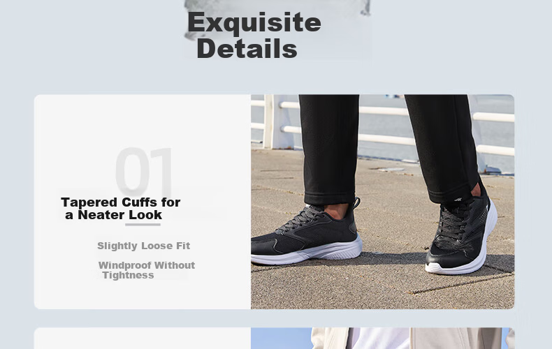 PEAK Men's Sports Pants, Summer Fleece-Lined Warm Versatile Knitted Joggers, Loose-Fitting Casual Trousers DF334007 68