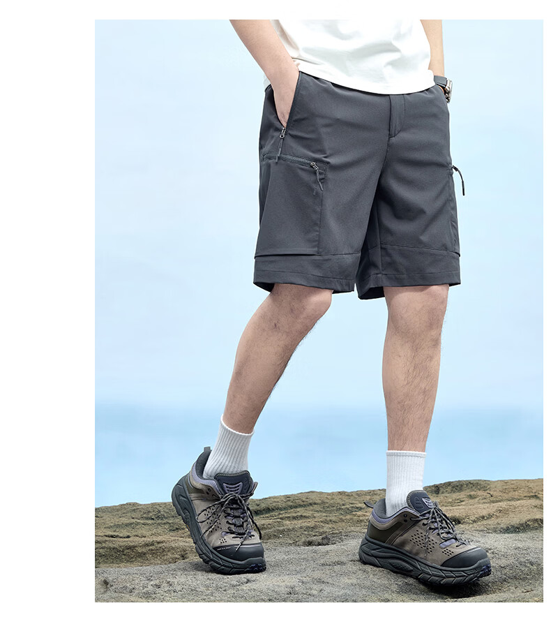 JEEP Men's Summer Breathable Loose Fit Sports Quick-Dry Casual Black Shorts 4XL 12