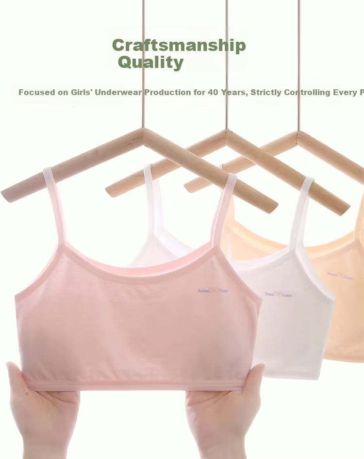 Yuzhaolin Girls' Developmental Underwear Growth Innerwear Camisole for Elementary School Girls Anti-Protrusion Stage One Vest 5
