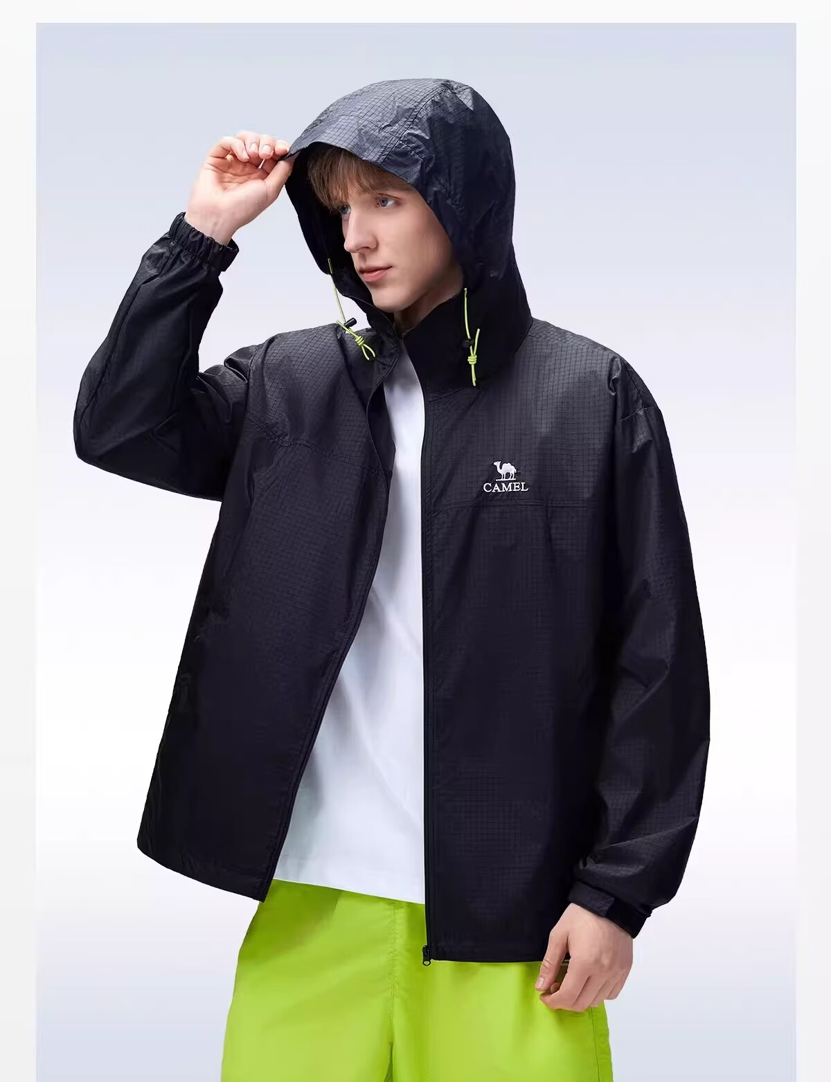 CAMEL Outdoor Sun Protection Jacket 2026 Spring Summer New Breathable Hooded Windproof Water-Repellent Durable Sports Jacket for Women R170 27