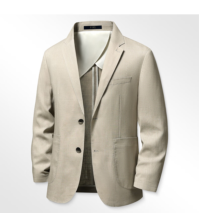 Shanshan [Natural Linen] Men's Spring Summer Thin Business Casual Blazer New Single Suit Jacket 19