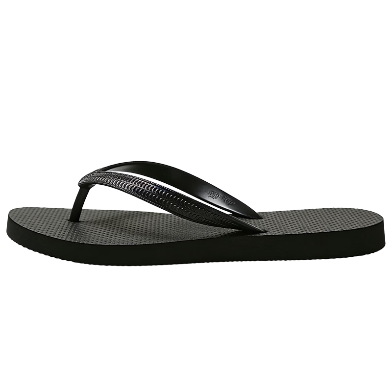 JD Jingzao Unisex Herringbone Flip Flops Beach Swimming Casual Summer Soft Sole Pearl Black Size 44-45