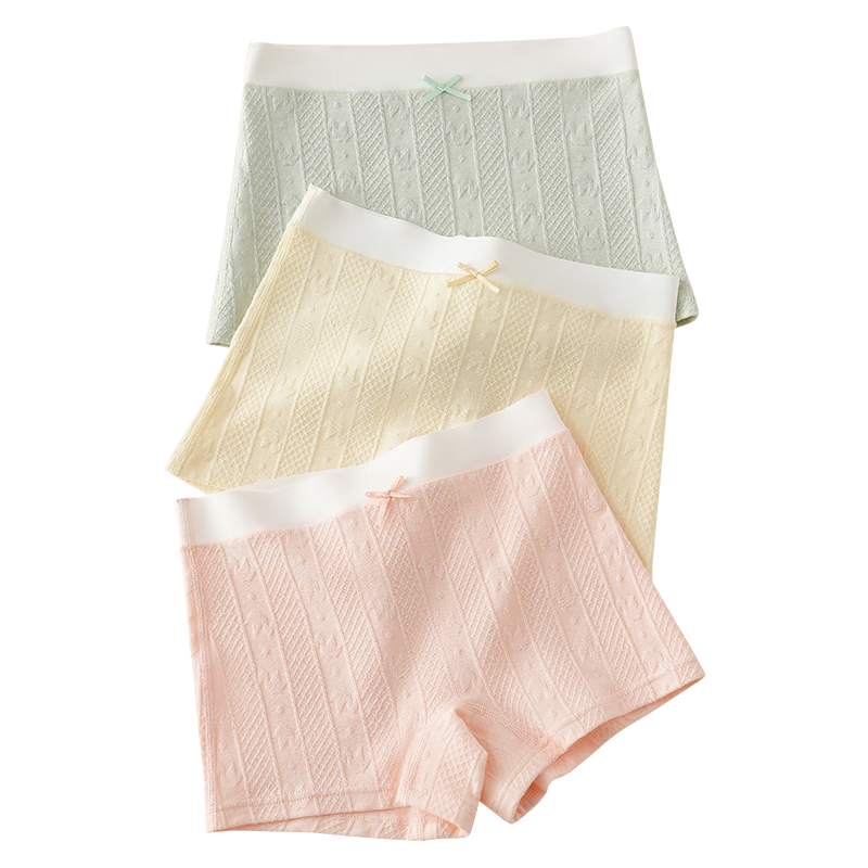 Mianqixiong Kids Girls Boxer Briefs Underwear Set of 3 - Model A005-B Group - Size 140