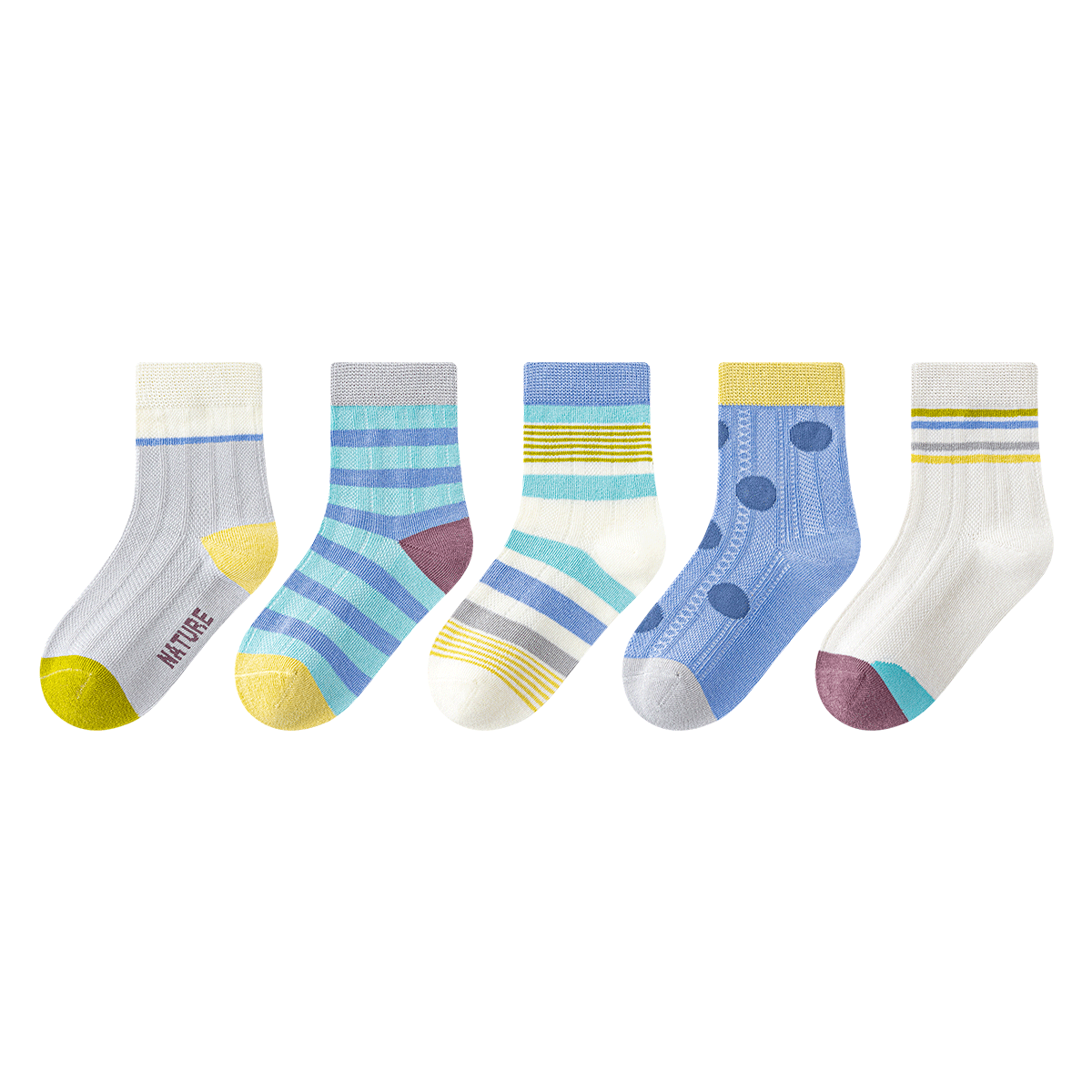 Little Pig Banner A-Class Xinjiang Long-Staple Cotton Kids Socks Soft Skin-Friendly High Elastic Non-Binding High-Value Student Summer Mesh Socks