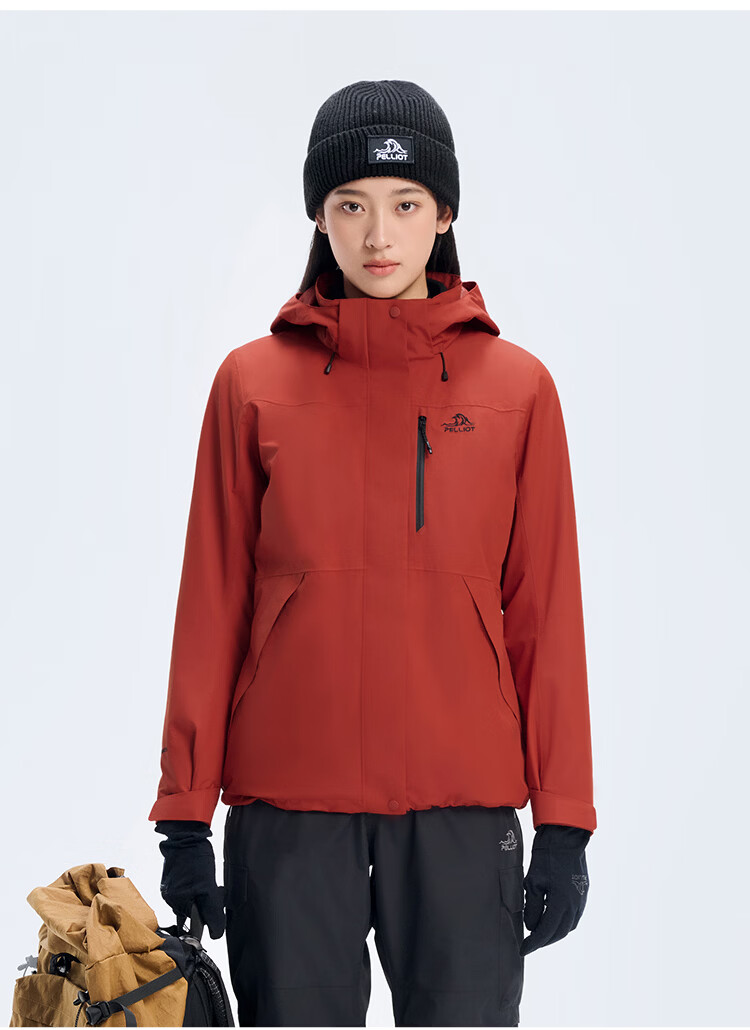 Pelliot Mountain Classic 3.0 3-in-1 Waterproof Jacket Spring Autumn Unisex Warm Coat 125301055 Purple L 28