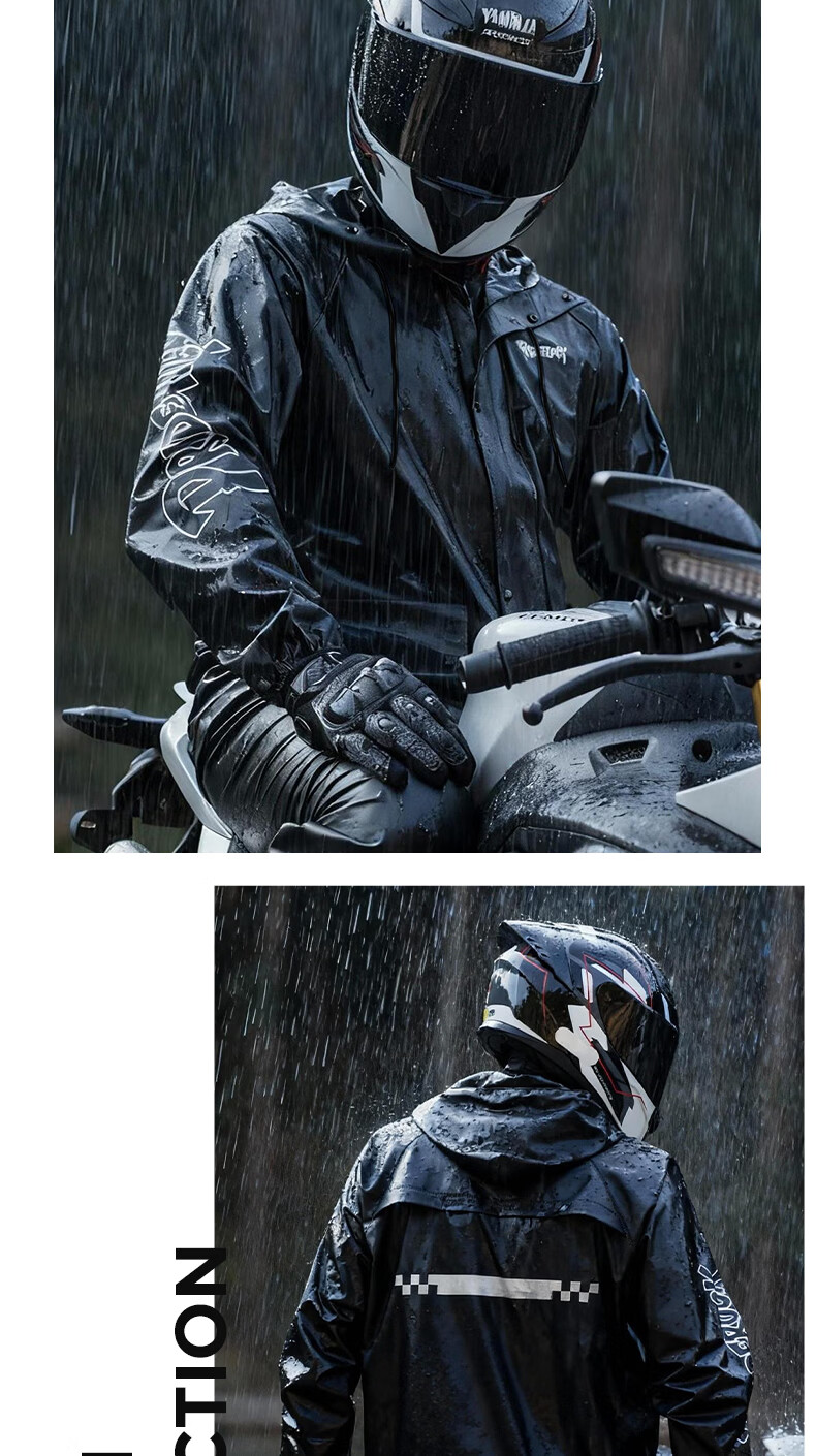 PRIDEROCK Motorcycle Raincoat Split-Type Electric Vehicle Rider Waterproof Breathable All-Weather Outdoor Rain Gear 16