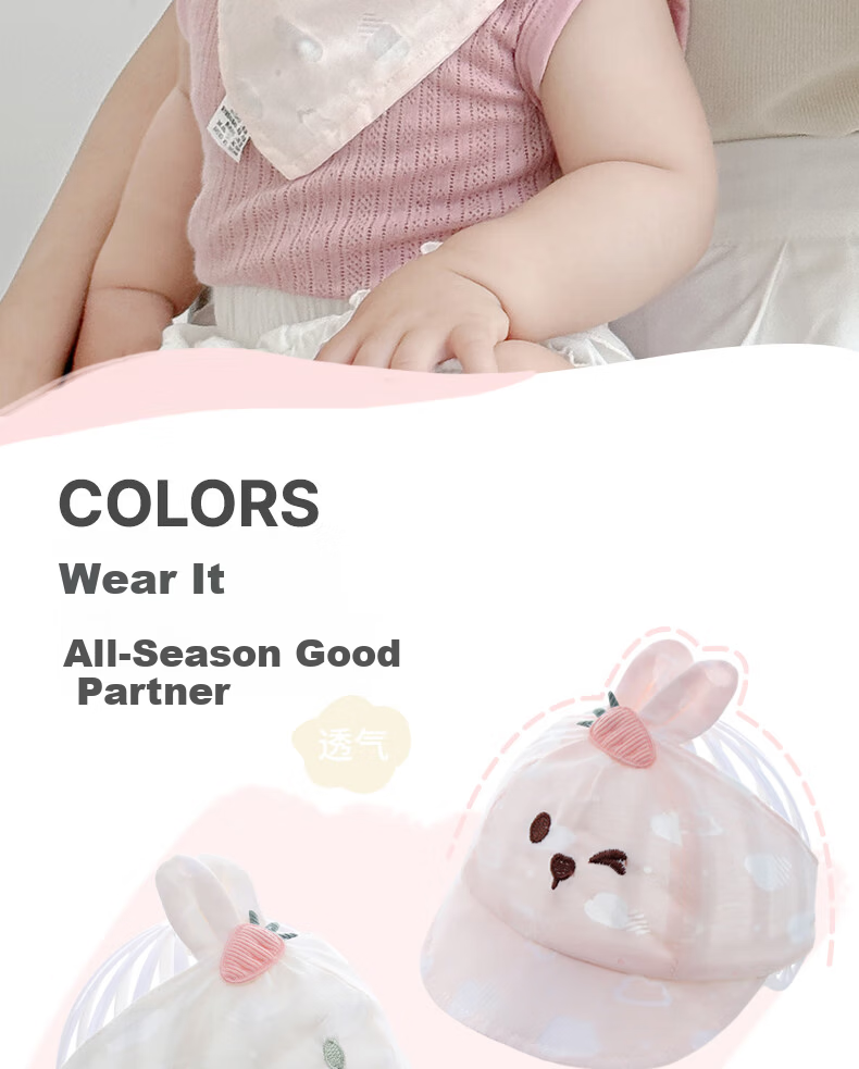Benaxi Baby Summer Thin Hat Breathable Infant Boys Girls Soft Cotton Cap Newborn Fontanelle Protection Hat Open Top 4