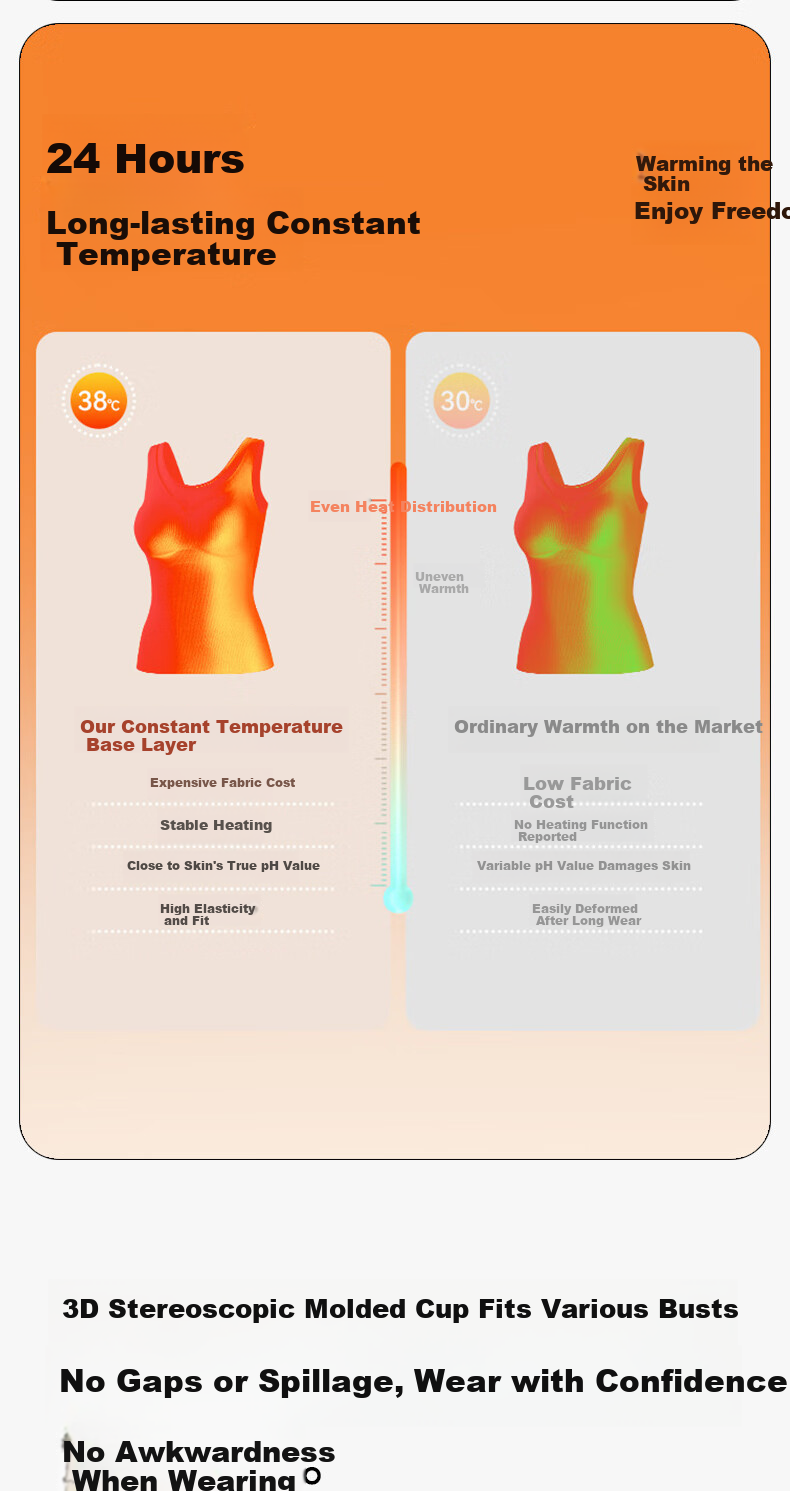 Herbal Original Padded Thermal Vest for Women Autumn Winter Double-Sided Fleece Slim Fit Outerwear Base Layer Shirt 10