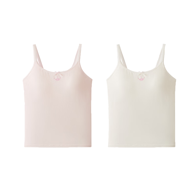 DEESHA [With 2 Coasters] Second Stage Developmental Period 12-16 Years Old Cotton-Spandex Girls' Bra Underwear Camisole Tank Top