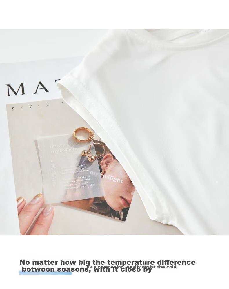 Modal White Loose Fit Tank Top Women Round Neck Racerback Sleeveless Shirt Outerwear Innerwear Base Layer All Seasons Plus Size 14