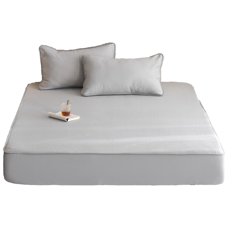 Dohia Home Textiles Liangdoudou Ice Silk Cooling Mat Summer Washable Fitted Sheet Set 1.5x2m Bed Mat
