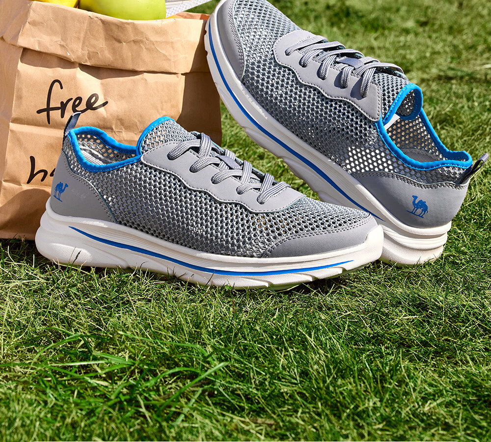 CAMEL Summer Mesh Breathable Lightweight Flexible Casual Walking Shoes for Men Father's Day G16M739038 Gray Size 41 6