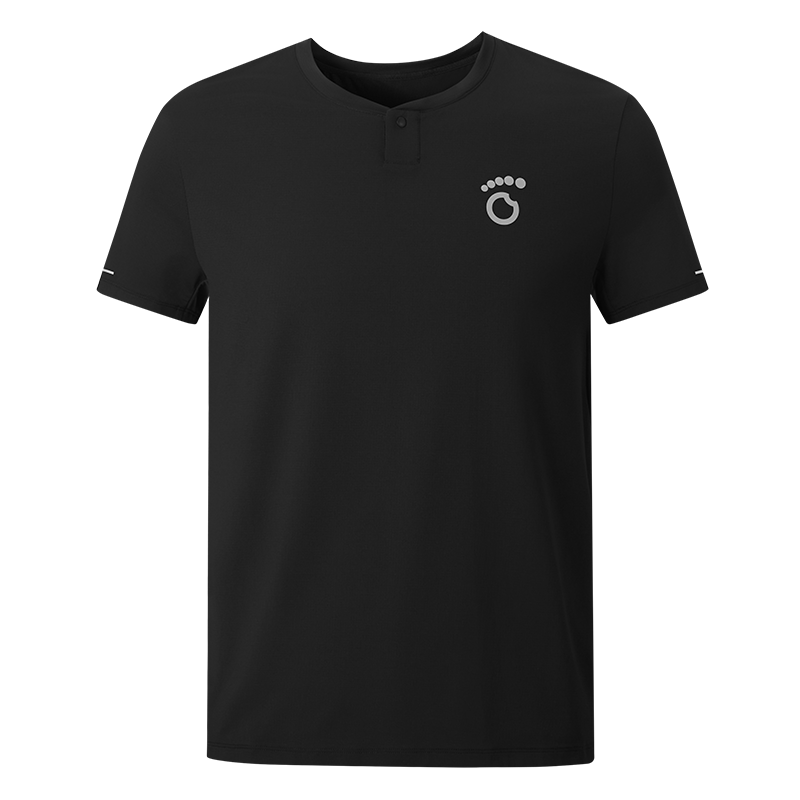 Macondo 26 Spring Summer New Sports Running Henry Shirt Moisture-Wicking Quick-Dry Cooling Short Sleeve T-Shirt Black Women S