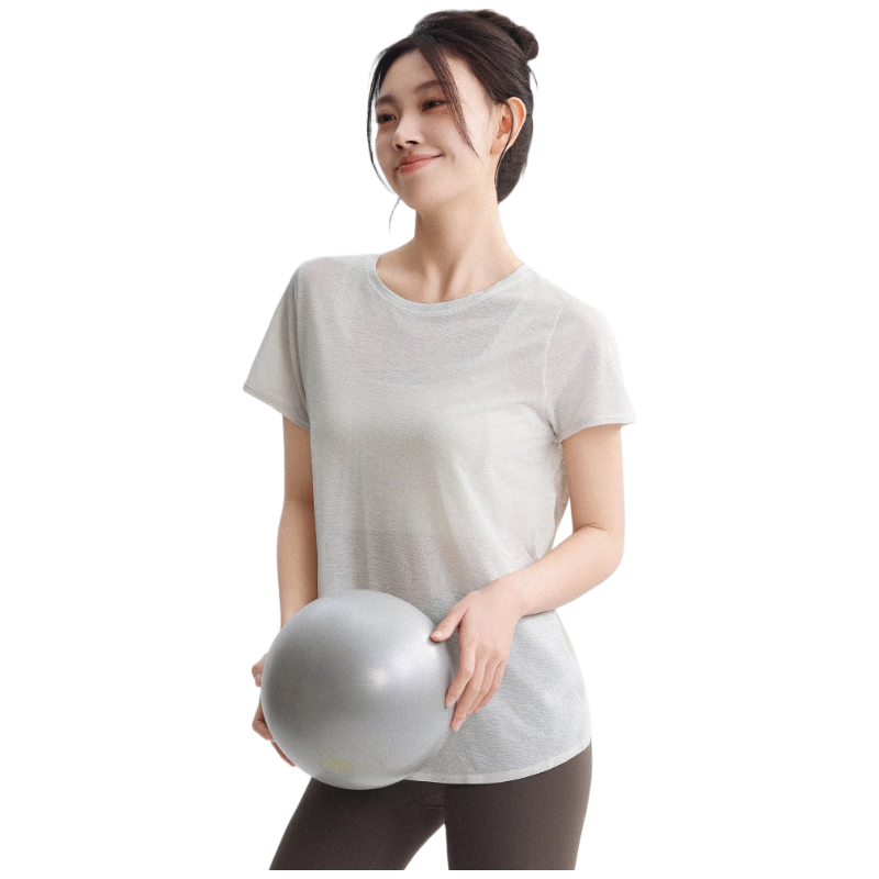 Borui Women's Lingerie Beautiful Back Mesh Fitness Yoga Running Sports T-Shirt Pilates Training Top