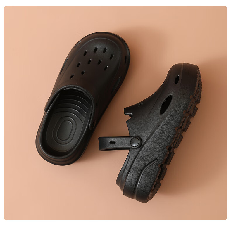 Cartelo Crocodile Women's Summer Hole Shoes Thick Sole Comfortable Beach Sandals Black 37-38 6