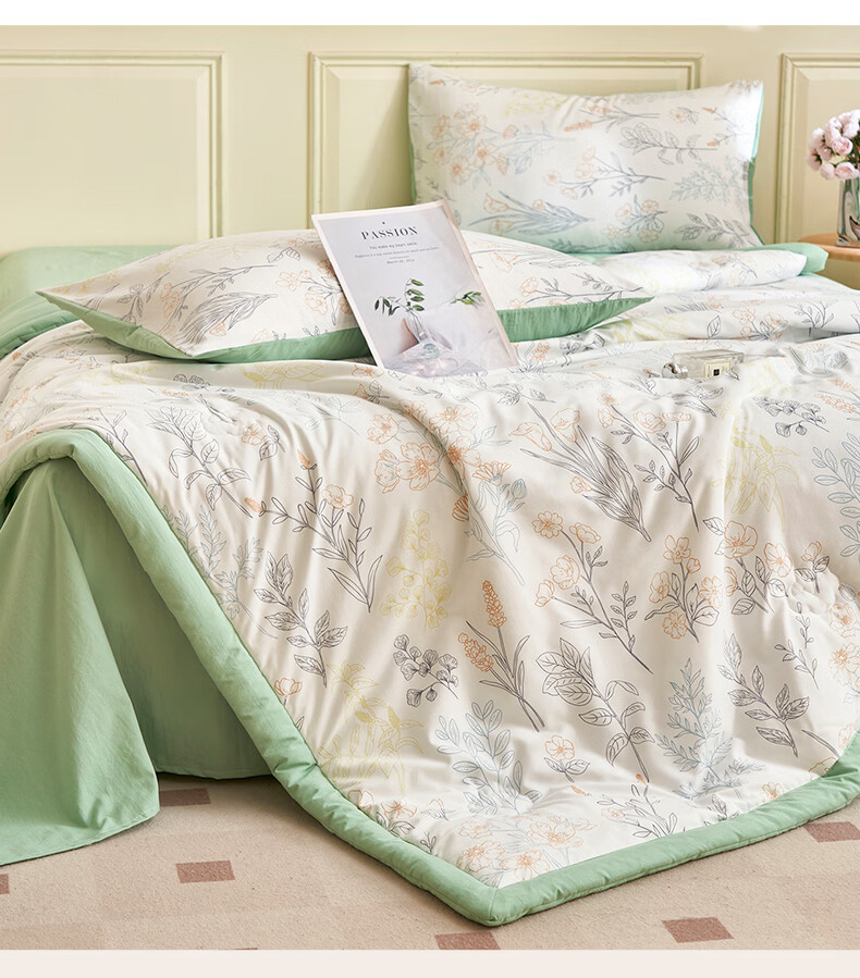 Grace Class A 10% Soy Fiber Machine Washable Summer Quilt Single Air Conditioning Quilt Core Summer Cooling Quilt 200*230cm 3