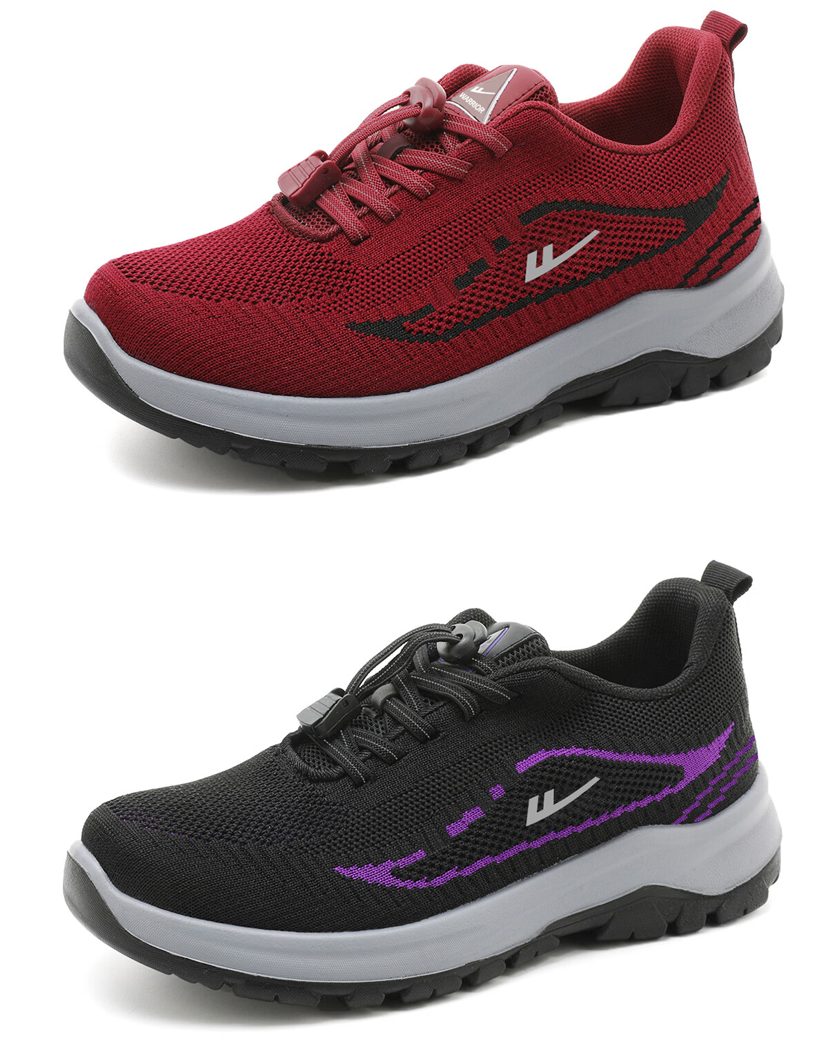 Warrior Jianbu Shoes Elderly Women's Non-Slip Sports Shoes Soft Sole Spring Autumn Comfortable Mom Shoes 1774 Purple Size 39 15