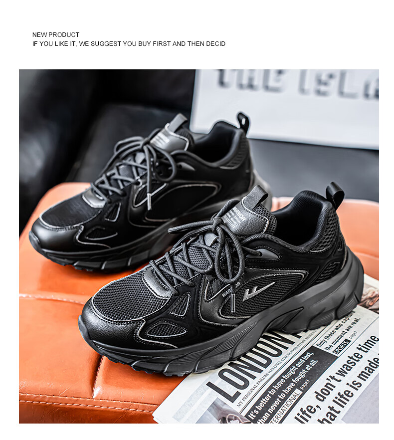 Warrior Official Men's Summer Sports Shoes Mesh Breathable Running Shoes White Dark Blue Size 39 17