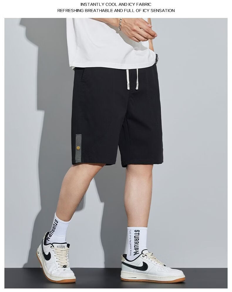 Mark Fairwhale Men's Summer Casual Lightweight Breathable Five-Point Shorts Versatile Outdoor Sports Pants Gray XL 12