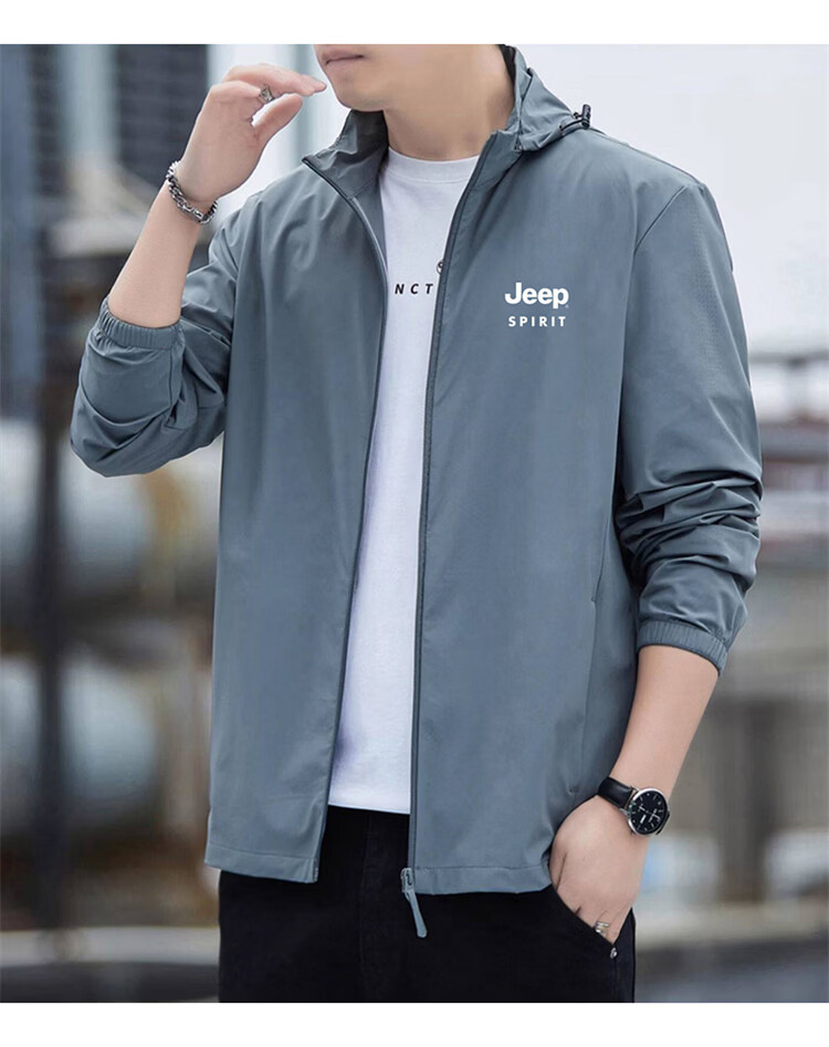 JEEP SPIRIT Men's Summer Ice Silk Lightweight Outdoor UV Protection Sun Jacket Forest Green XL 9
