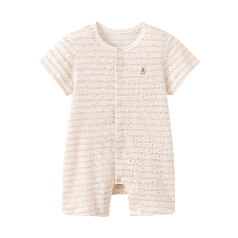 Babylove Organic Natural Hypoallergenic Baby Romper Summer Cotton Breathable Short Sleeve Crawling Suit