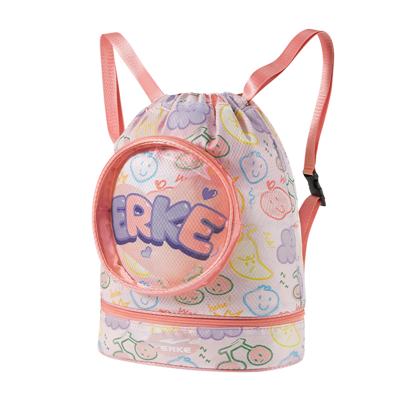 ERKE Kids Swimming Bag Wet and Dry Separation with Shoe Compartment Waterproof Backpack Unisex Children Swimming Storage Bag