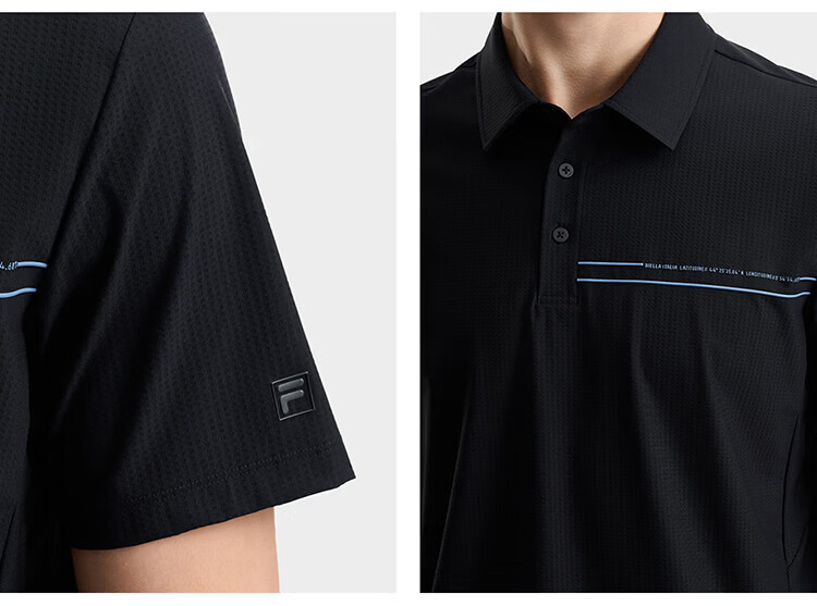 FILA Official Men's Knitted Short Sleeve Polo Shirt 2026 Summer Sun Protection Cooling Comfortable Top 39