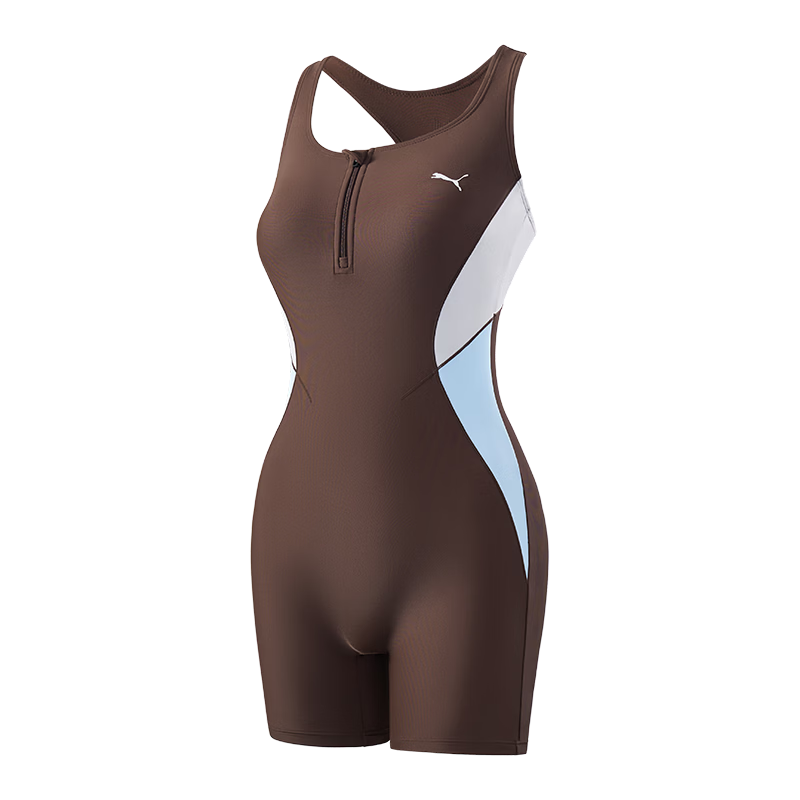 PUMA Women's One-Piece Square-Leg Chlorine-Resistant UV Protection Slim Fit Professional Swimsuit for Swimming Pool and Hot Spring