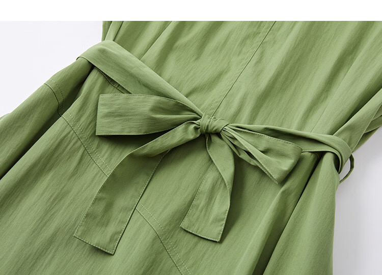 Demana Minimalist Urban Summer Comfortable Cotton-Blend Stretch Round Neck Waist-Slimming Petite Dress for Women High-End Feel 8