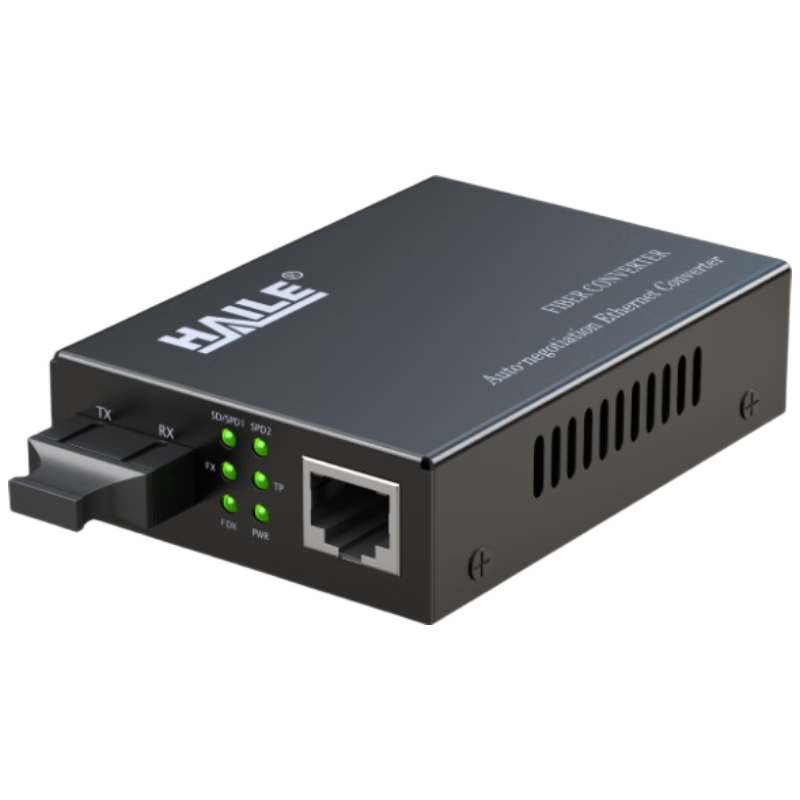 HAILE Haile Telecom Grade Gigabit Single-mode Dual-fiber Fiber Optic Transceiver 25km Network Monitoring SC Port Optical-Electrical Converter HC-820-25