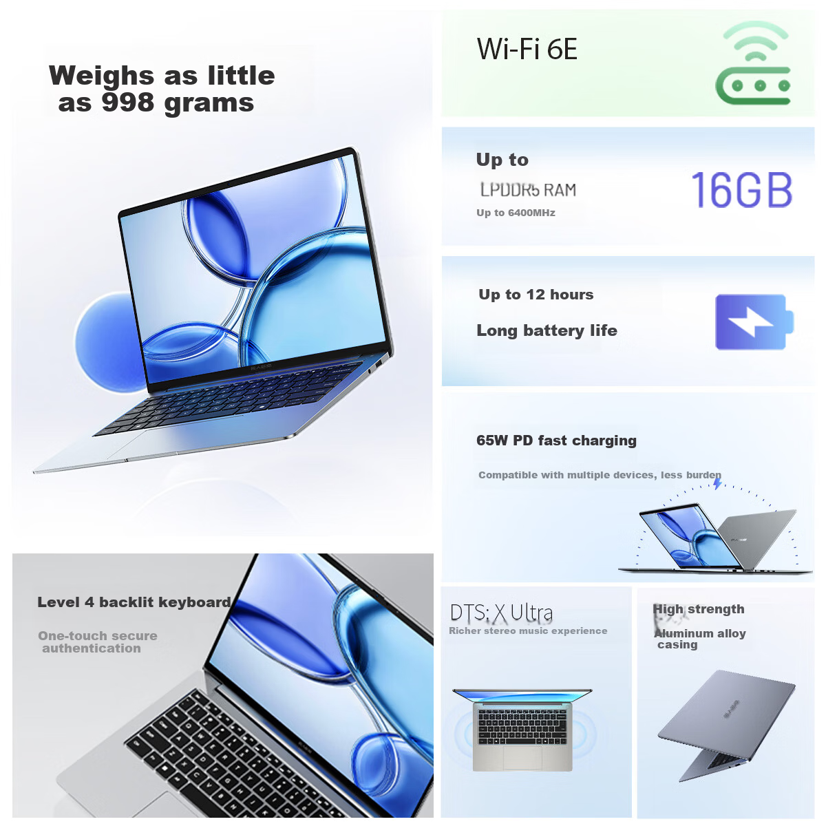 ErenEben X14 Lite (Youth Edition) Ultra-light High-Performance Laptop Core i9-13900HK 16GB+1TB 14-inch Space Gray - National Subsidy