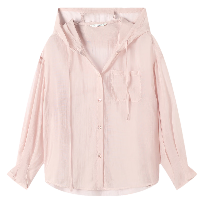 TonLion 2026 New Summer Women's Hooded Short Pink Early Spring Korean Style Unique Youthful Lightweight Jacket