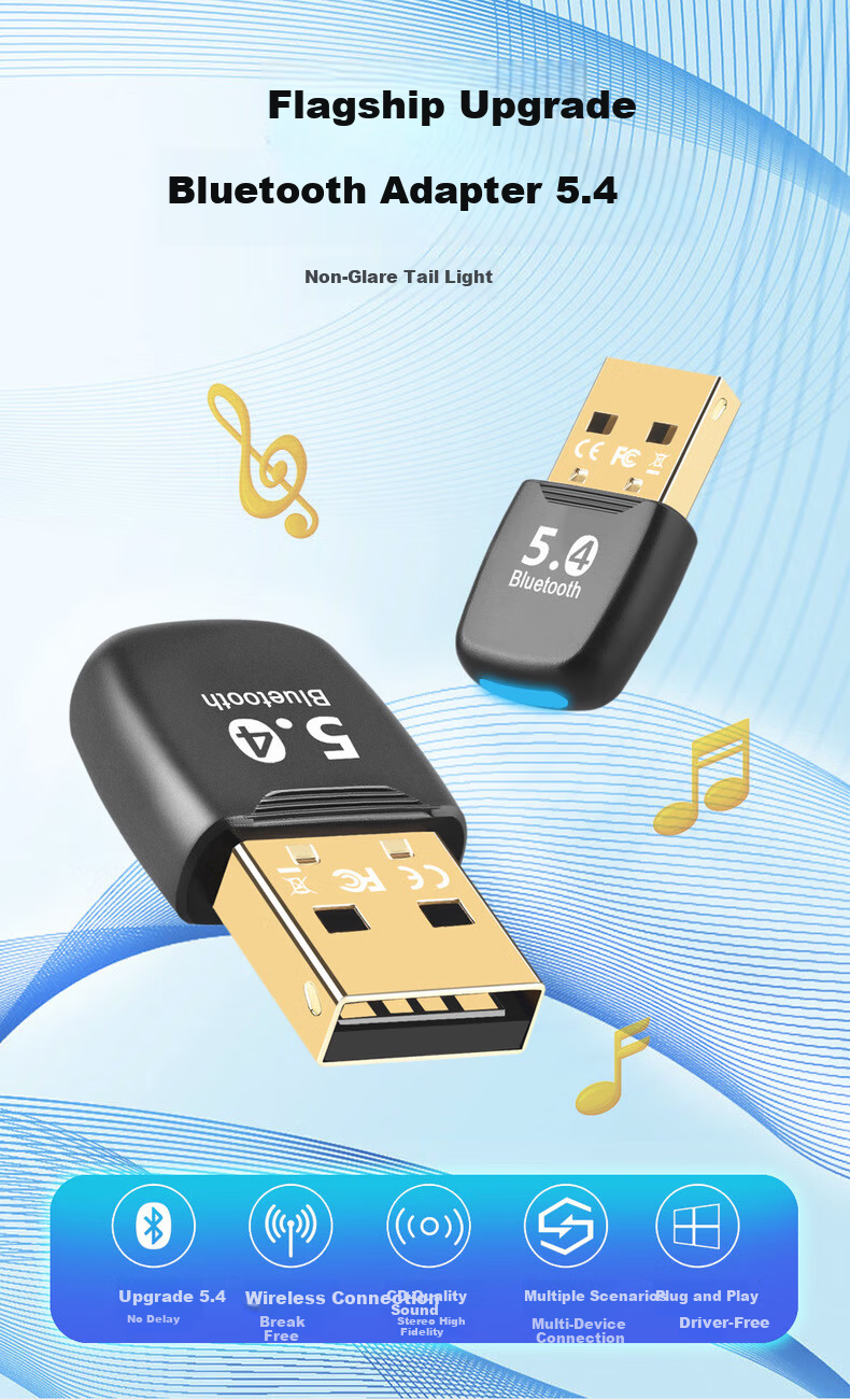 Yinwangsi [Over 100K Sold Online] Desktop Computer Bluetooth Headset Microphone 2-in-1 Wireless Ear-Hanging Laptop USB Receiver Conference Use 15