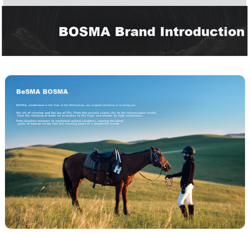 BOSMA 10X50 High-Power HD Binoculars Portable Low-Light Night Vision Concert Viewing Telescope 16