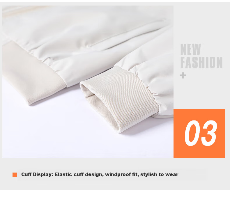 JEEP SPIRIT Men's Casual Autumn Sports Stand Collar Jacket Light Businesswear 2501 Off-White XL 4