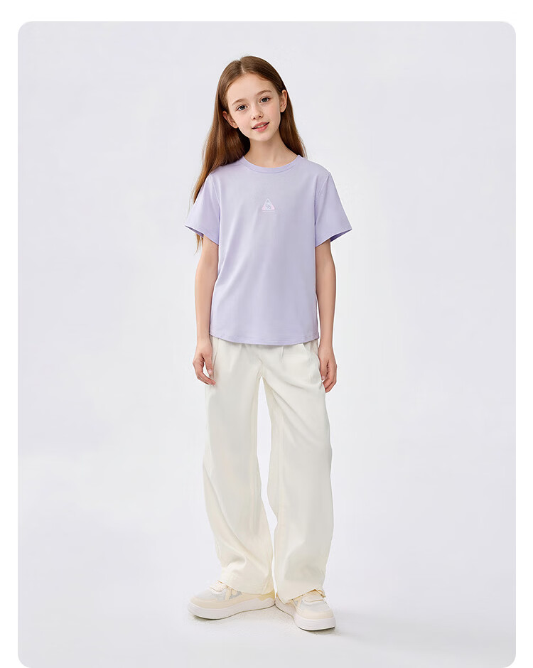 Balabala Girls' Short Sleeve T-Shirt 2026 Summer New Kids' Skin-Friendly Comfortable Quick-Dry Outdoor Base Layer Top 31