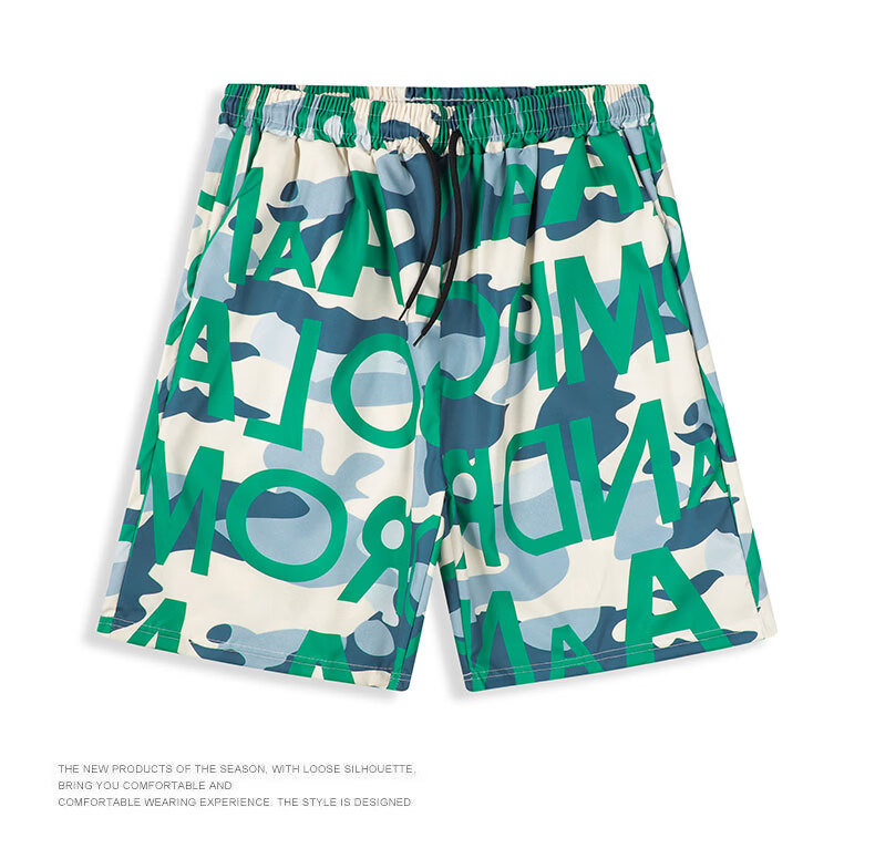 NASA GISS Men's Summer Loose Quick-Dry Beach Shorts Swim Trunks Water-Resistant Surfing Swimming Shorts Blue 2XL 12