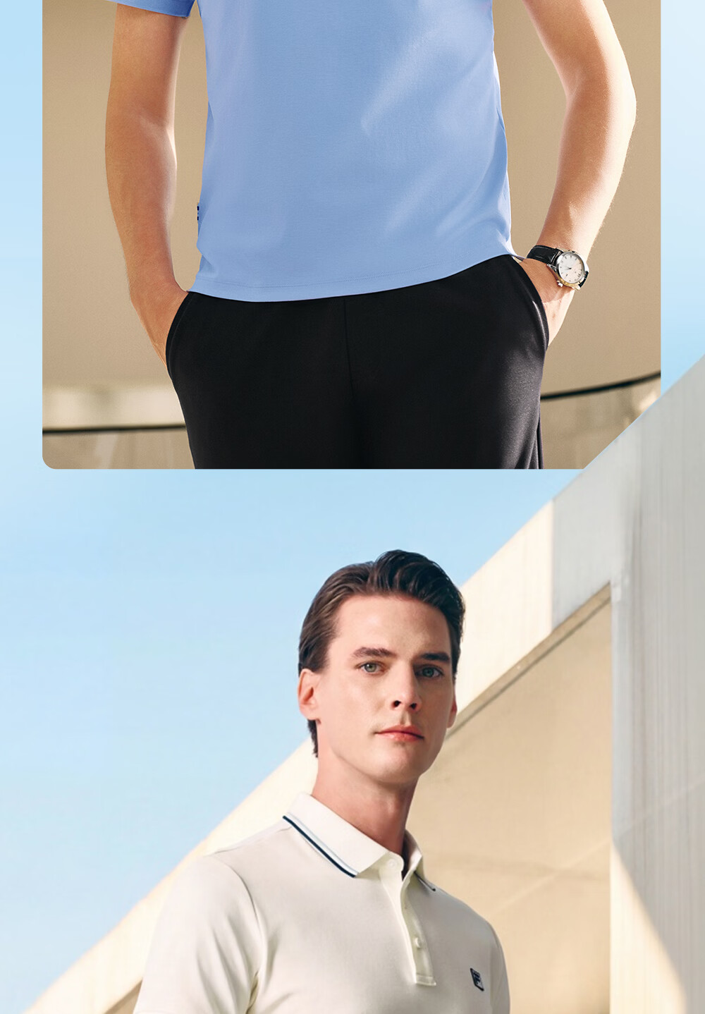 FILA Elite Men's Knitted Short Sleeve Polo Shirt 2026 Summer Simple Basic Casual Top 14