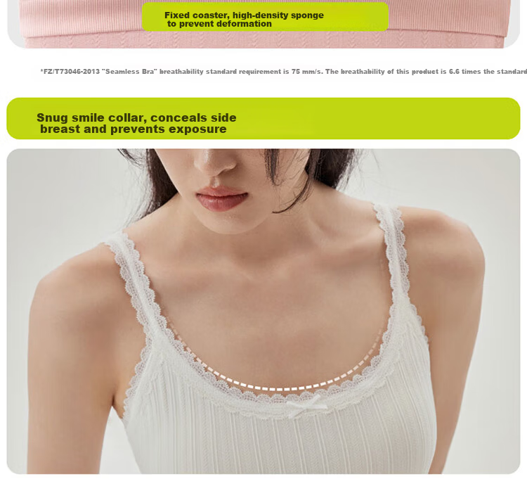 Banlian Lace White Padded Camisole Women's Summer New Strap Vest Bra-Free Backless Outerwear Top 10