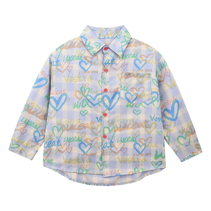 Paitown Boys' Shirt Big Kids Children's Top 2026 New Spring Plaid Long Sleeve Casual Stylish Kidswear
