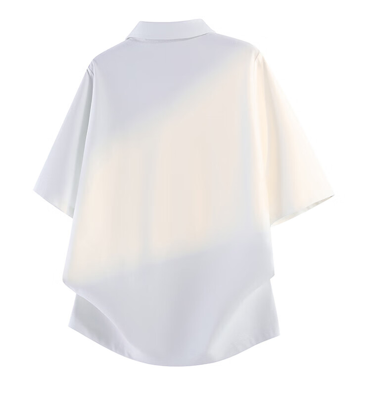 TUCANO Women's Short Sleeve Seagull Collar Polo T-Shirt Slim Fit Casual Commuter Top White M 17
